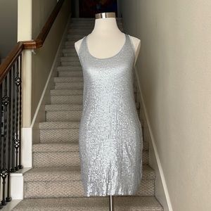 Michael Kors Sz S  Silver Sequin Tank Dress
